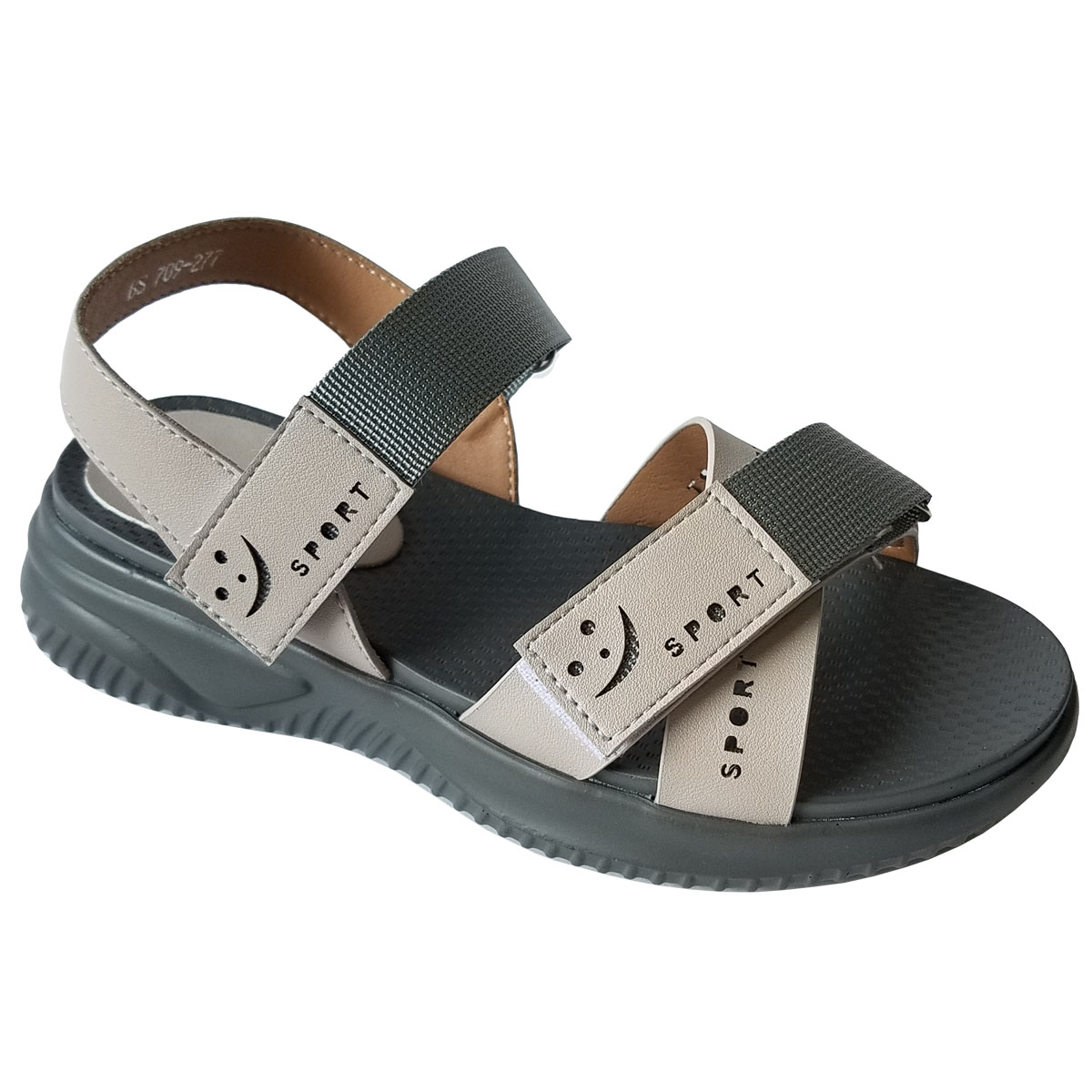Giày sandal nữ da bò thật bigben cao 4,5cm sdn86