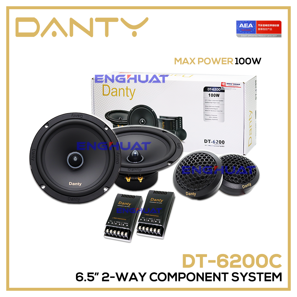 DANTY DT6200C 6.5" 2Way Component Speaker MidBass Crossover