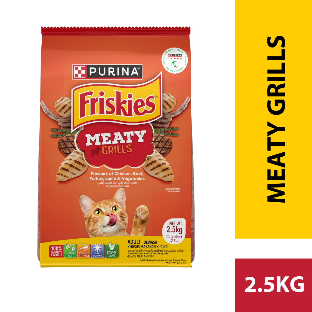 FRISKIES® Meaty Grills (1 x 2.5kg Bag) - Adult Dry Cat Food Makanan ...