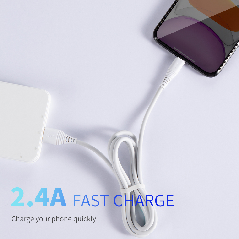 Cáp sạc nhanh 2.4A Cáp Sạc cáp sạc iPhone Lightning Micro USB Type-C 1.6M cho Android Huawei Samsung (CT311)