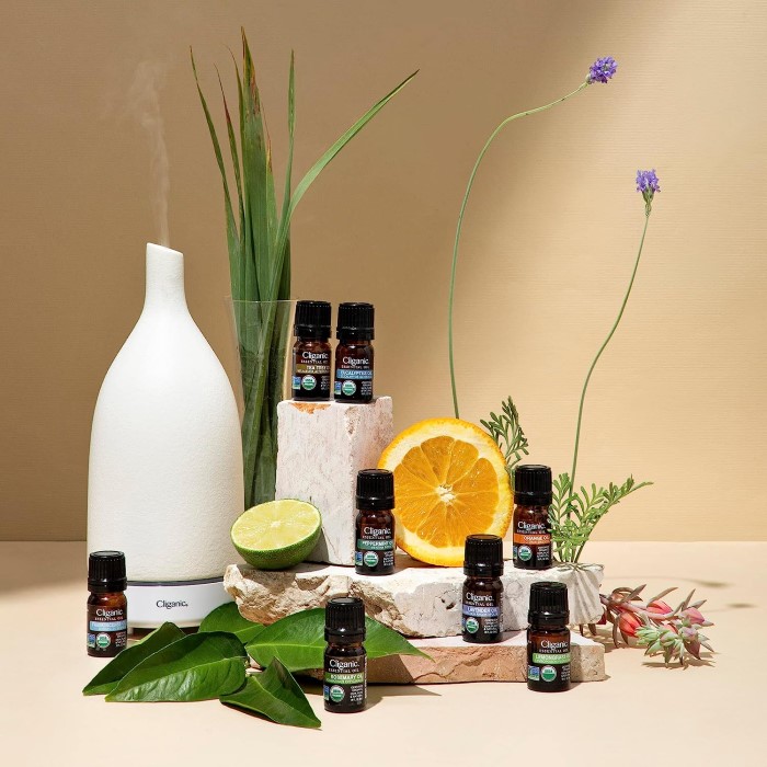 Cliganic Essential Oils Aromatherapy Set 4 Piece Set