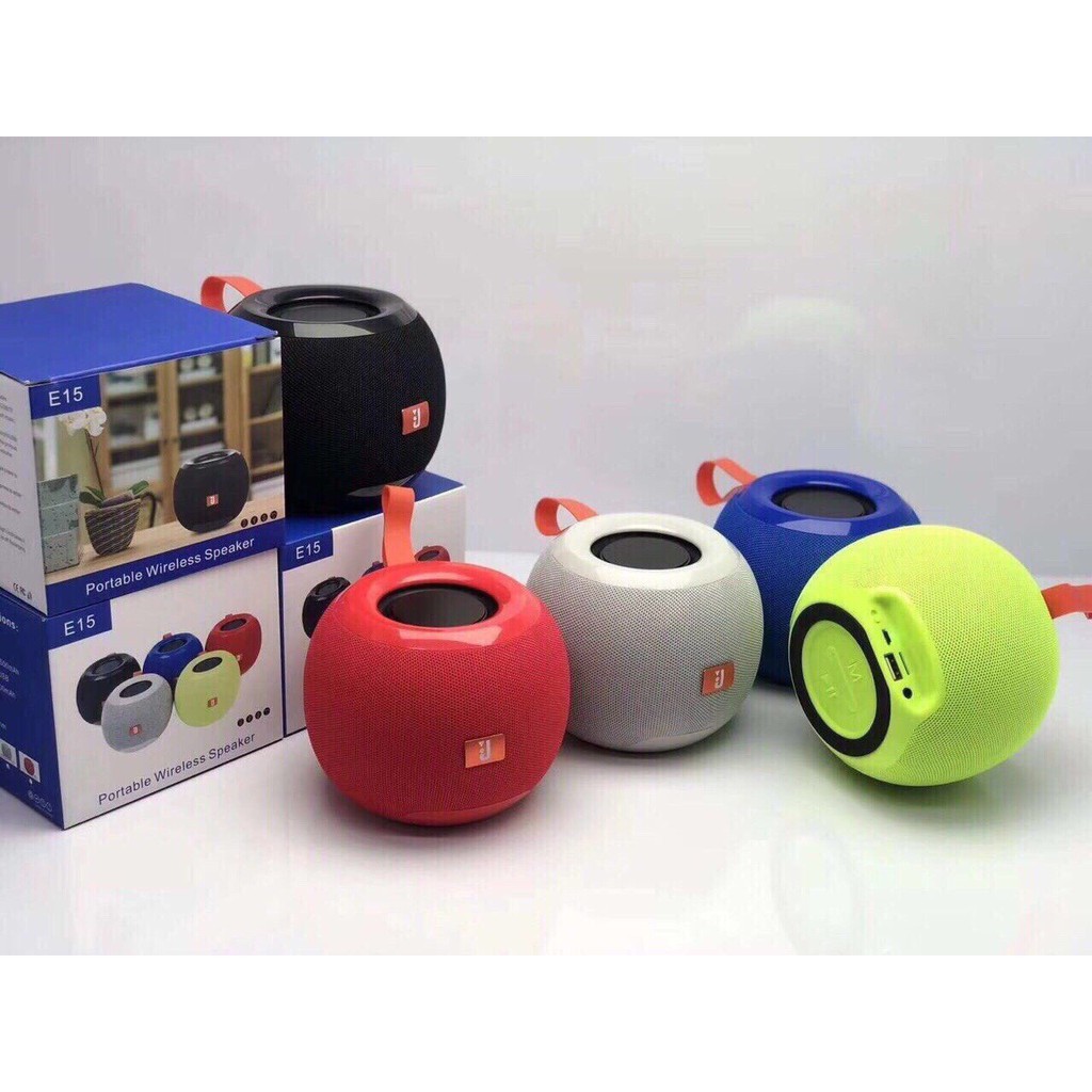 Loa bluetooth mini E15 kiểu táo tròn, âm thanh hay  Loa Bluetooth E15  Loa Bluetooth mini E15 - Loa Bluetooth Thương hiệu JBL LOA BLUETOOTH MINI E15 SIÊU BASS CỰC HAY VÀ BỀN