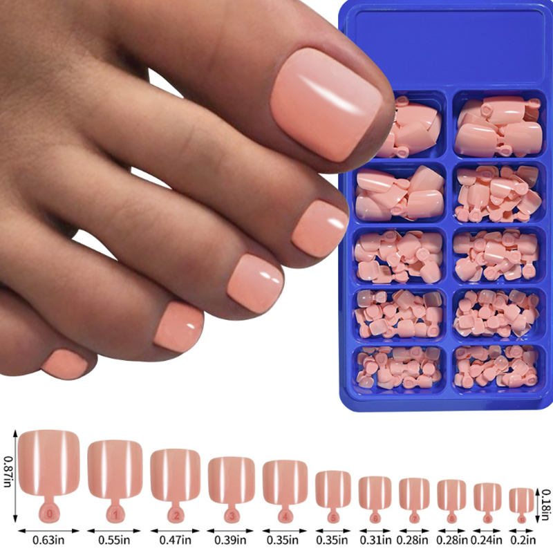 100pcs%20Fake%20Toenail%20Press%20On%20Toe%20Foot%20Full%20Cover%20Nails%20Art%20Tips%20Fast%20Wearable%20DIANGUI%20-%20Image%203