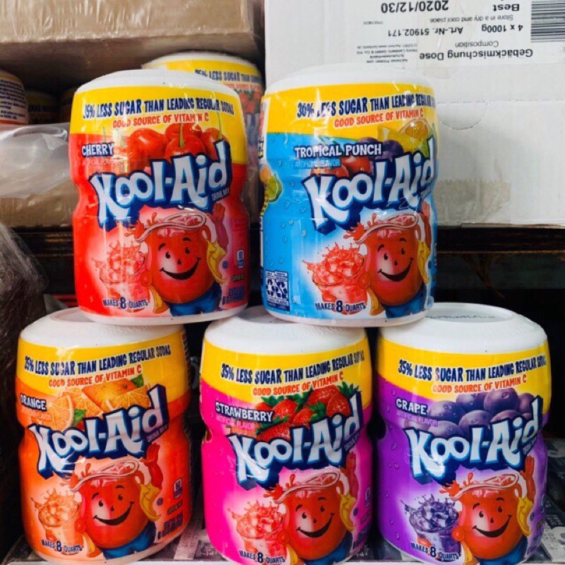 (8 Vị) Bột Pha Nước Trái Cây Kool Aid Mỹ 538g