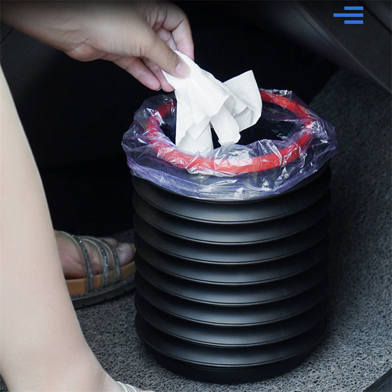4L Telescopic Trash Bin Car Organizer Rubbish Container Foldable Storage Multifunctional Waterproof Garbage Can