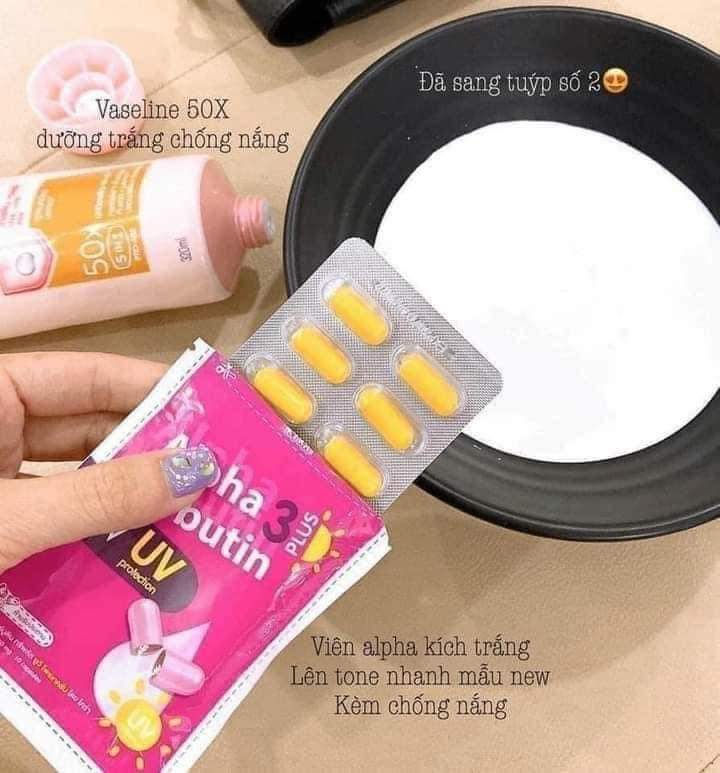 VIÊN KÍCH TRẮNG ALPHA ABUTIN - MẪU MỚI