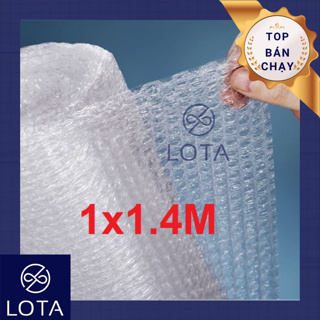 MIẾNG XỐP BONG BÓNG CHỐNG XÓC KHỔ 1.4Mx1M, bịch nổ giảm xóc, nylon túi khí hạn chế va đập, dụng cụ đóng gói hàng hóa dễ vỡ bể, màng bao bọc đồ giao khách, đệm hàng êm ái bóp tách, shop chuyên nghiệp, 1 met