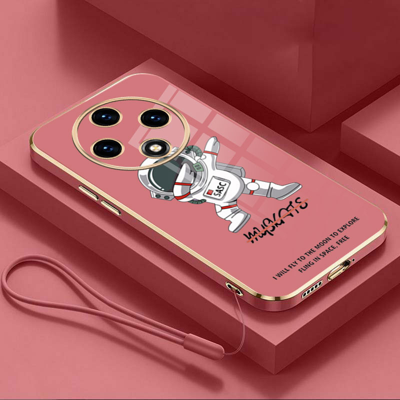 Xiaomi Redmi 14C Stylish Astronaut Rubber Phone Cover Space NASA Glossy Plating Case Shockproof Casing. 