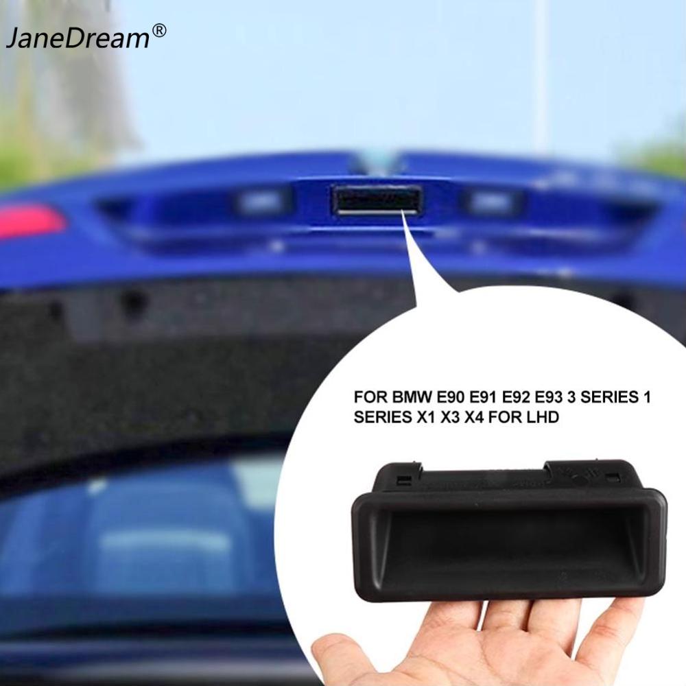 JaneDream Car Rear Door Switch Tail Trunk Handle Cover Trim Accessories For BMW BMW E60 E90 E91 E92 E93 E70 E71 51247118158 7118158