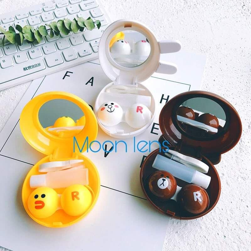 Khay đựng lens hình thú cute (Gấu - Thỏ -Vit)