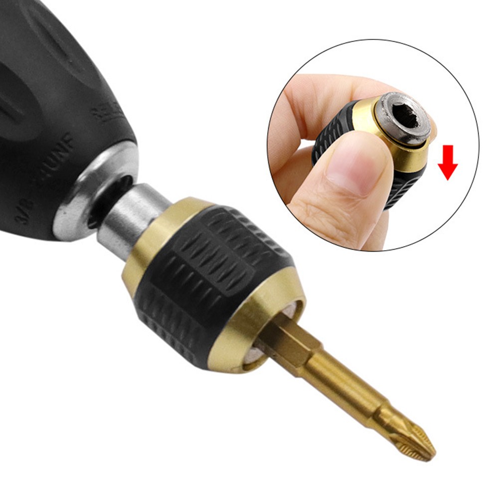 2pcs Keyless Drill Bit Chuck 1/4 'Hex Shank Screwdriver Impact Driver Adaptor Conversion Adapter