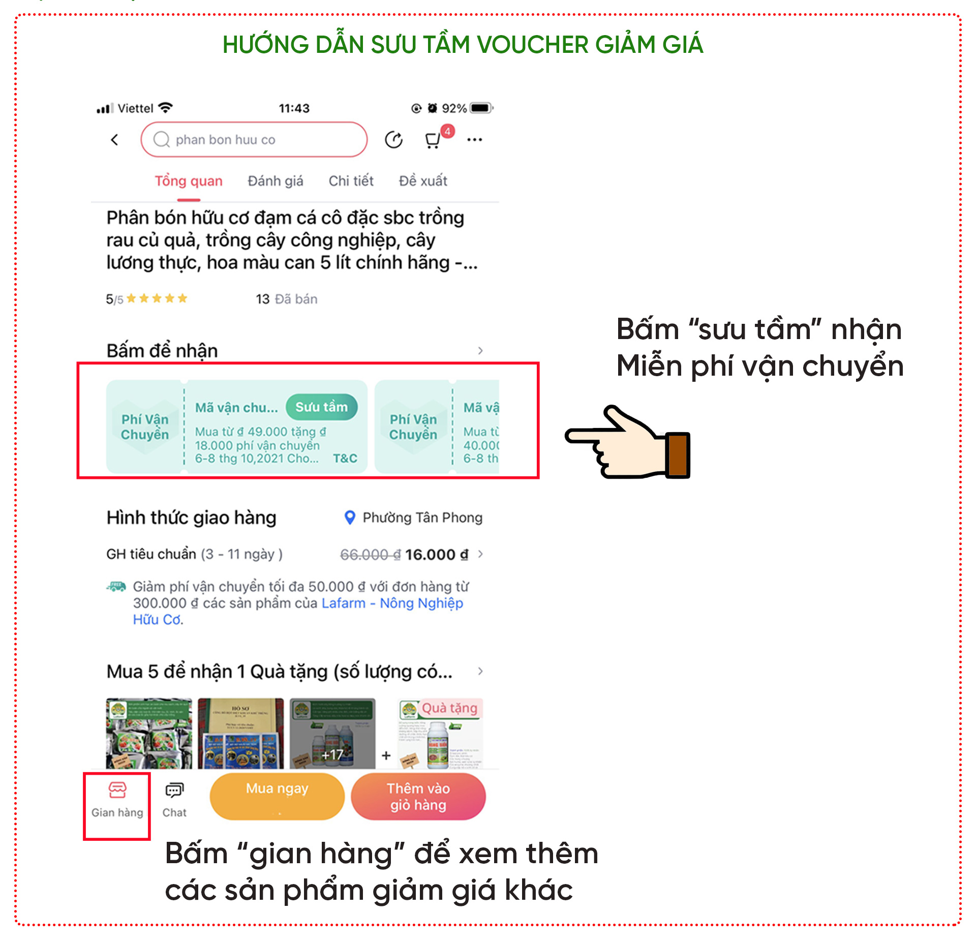 Phân bón hữu cơ trùn quế cao cấp, gói 2kg - Lafarm