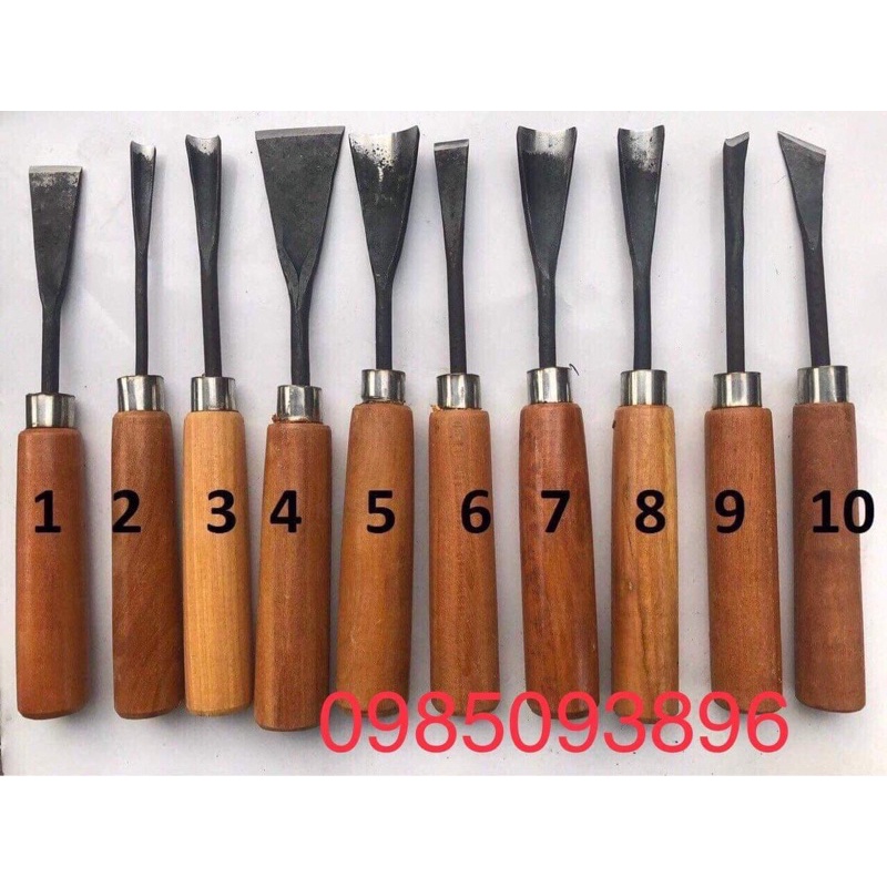 Bộ đục 10 cây thép đục bonsai, điêu khắc