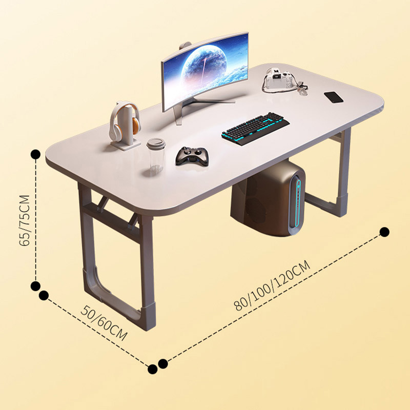 Foldable computer desk, desktop desk, home office desk, bedroom small table, simple study table, rectangular dining table
