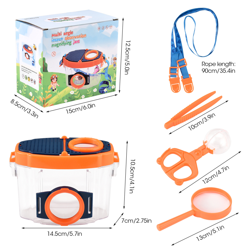 🔥Ready Stock🔥Mug Magnifying Glass Kit, Bug Viewing Box for Kids, Insect Cage Adventure Kit, Bug Viewing Box, Bug Viewer with Bug Trap, Tweezers, Nature Exploration for Kids
