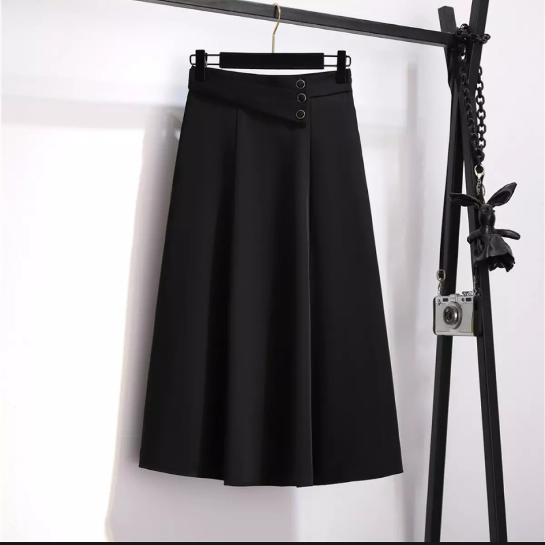 [CHÂN VÁY CÔNG SỞ ĐẸP]Chân Váy Xòe Phối Nút Công Sở Cách Điệu Lưng (váy dài 67cm)