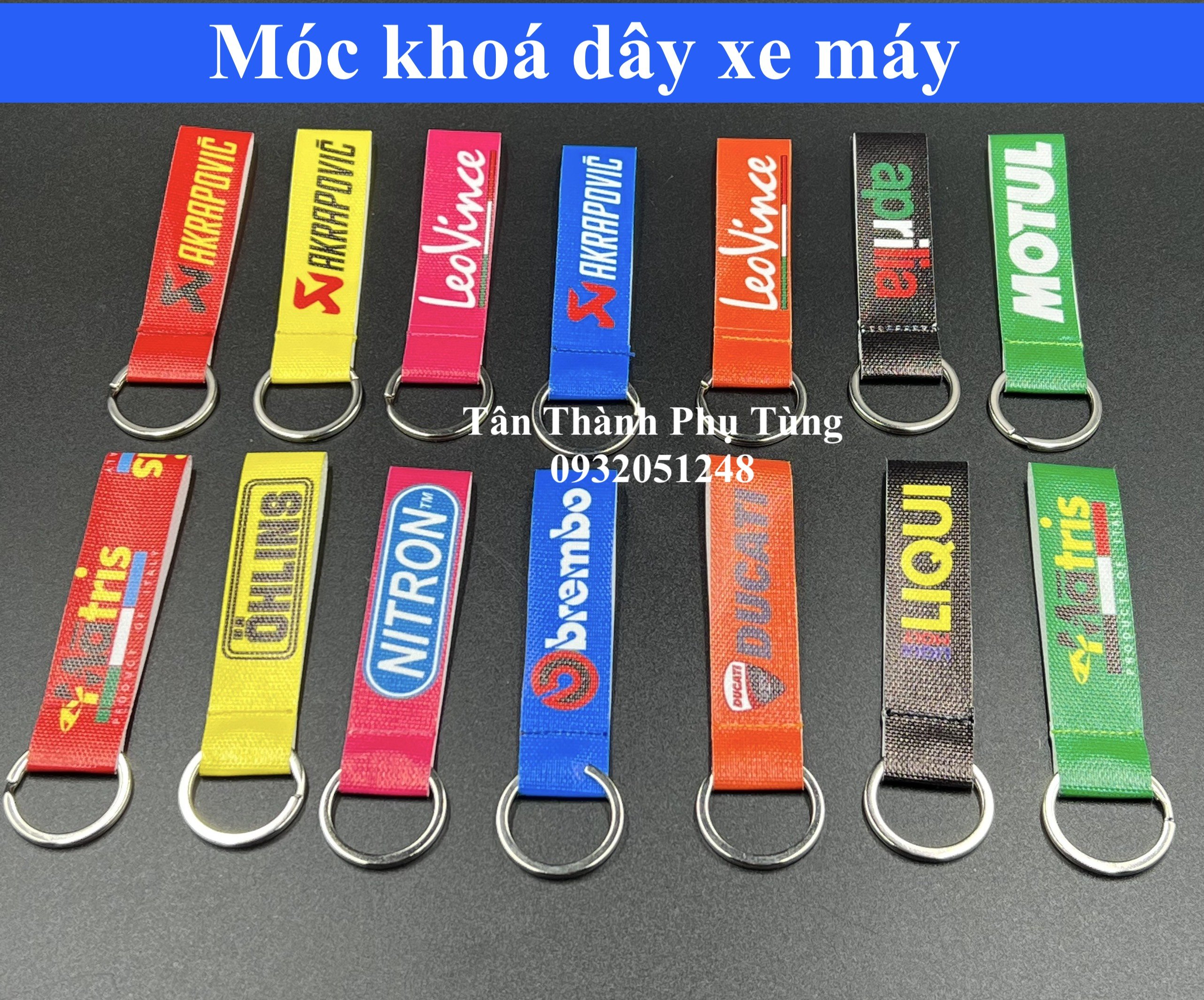 Móc khoá dây xe máy đủ màu - giá 1cái (MS515)