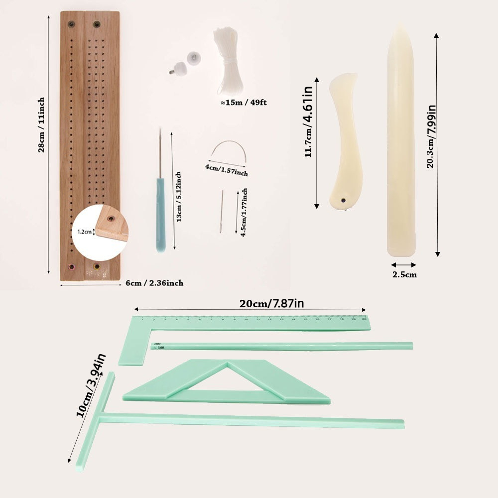 DIY Hand Bookbinding Bookbinding Ruler Set Cutter Guide Great Stencils ...