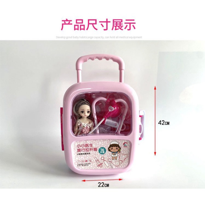 ĐỒ CHƠI VALI KÉO TRANG ĐIỂM BÚP BÊ