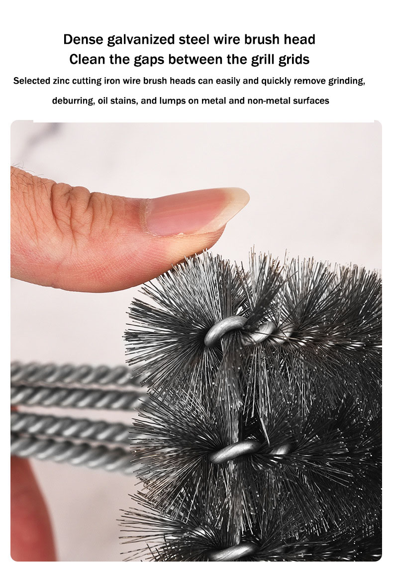 Stainless steel cleaning brushes, kitchen cleaning tools, pot bottoms, decontamination wire brushes, grill grill nets, wire brushes