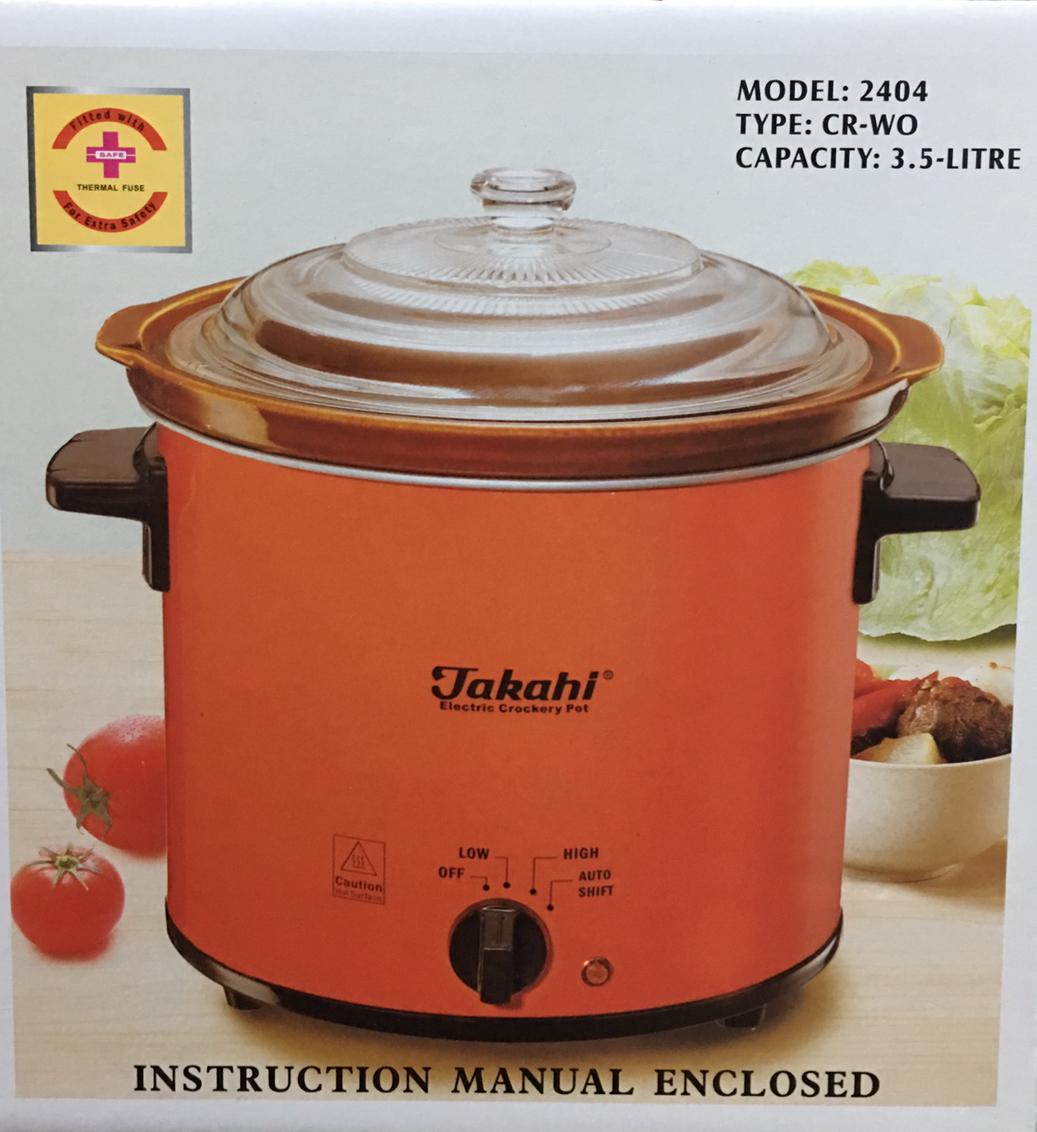 takahi electric crockery pot manual