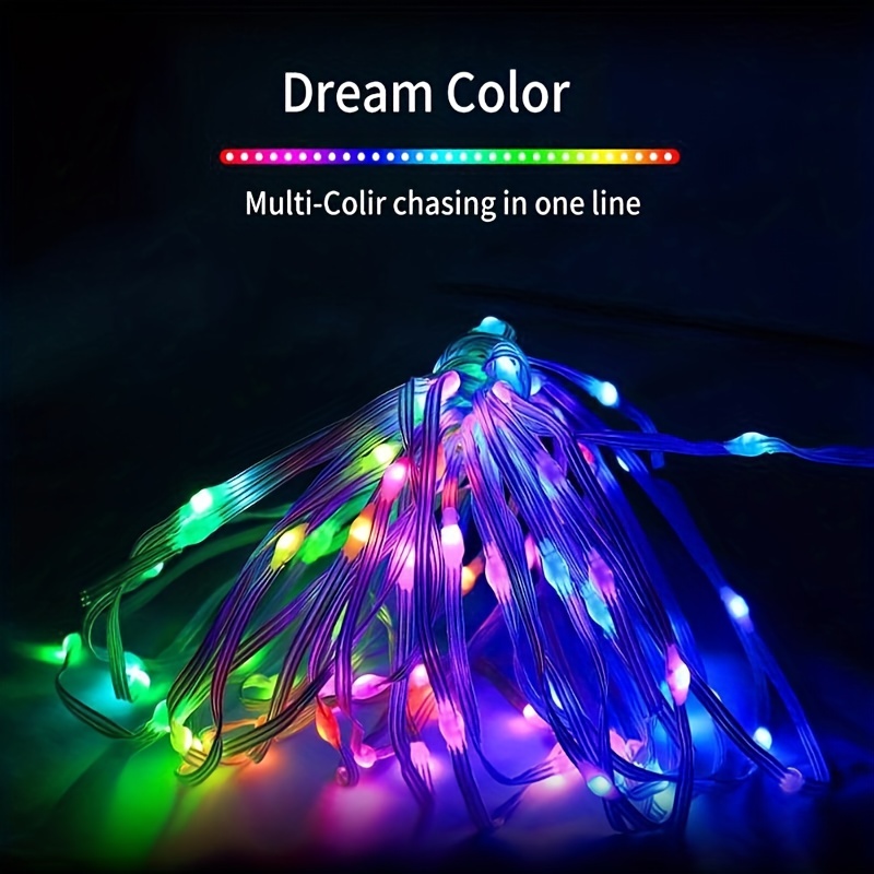 WS2812B RGB LED String 20m 10m 5m DIY Smart IC APP Bluetooth Remote ...