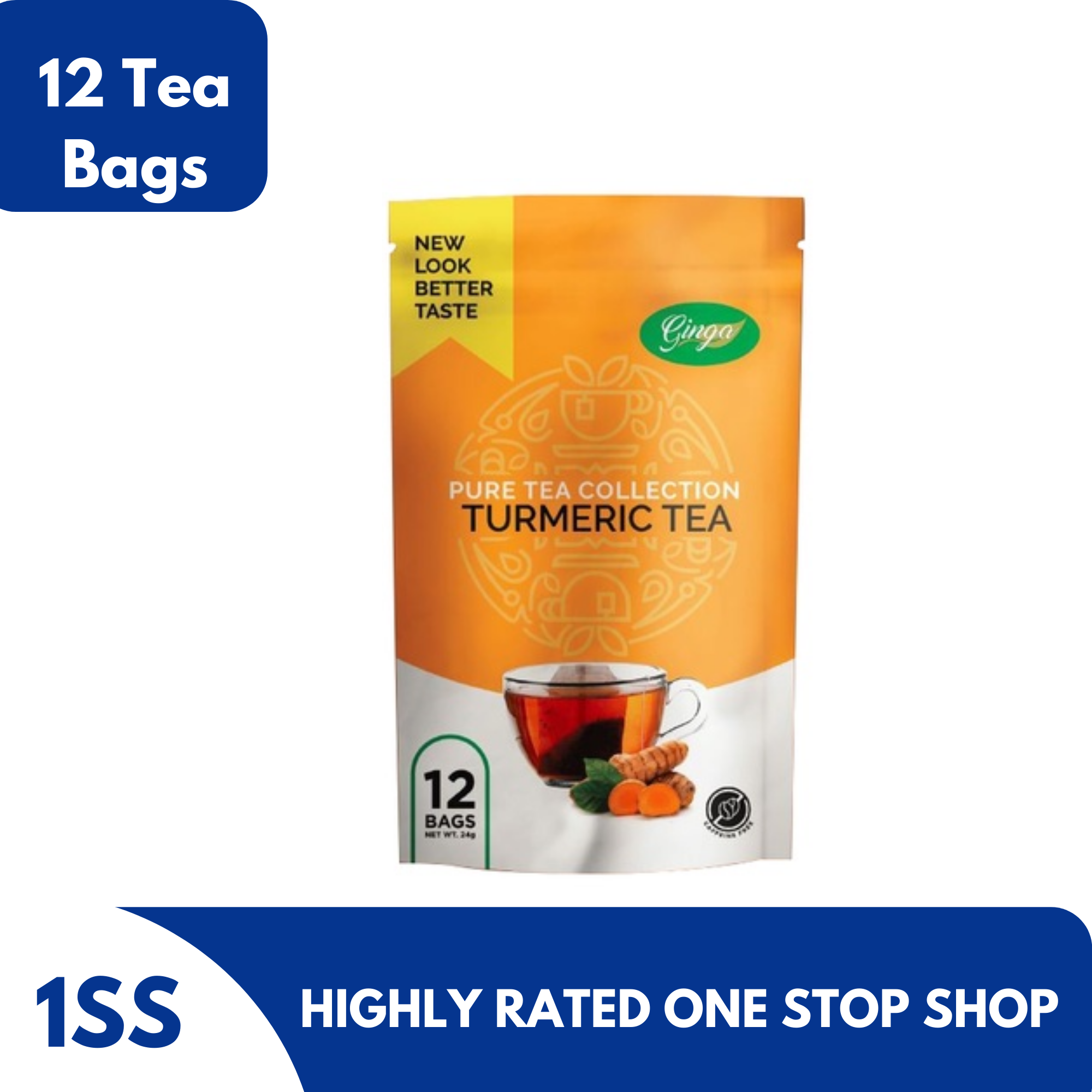 Ginga Pure Tea Collection Turmeric Tea, 12 Tea Bags Lazada PH