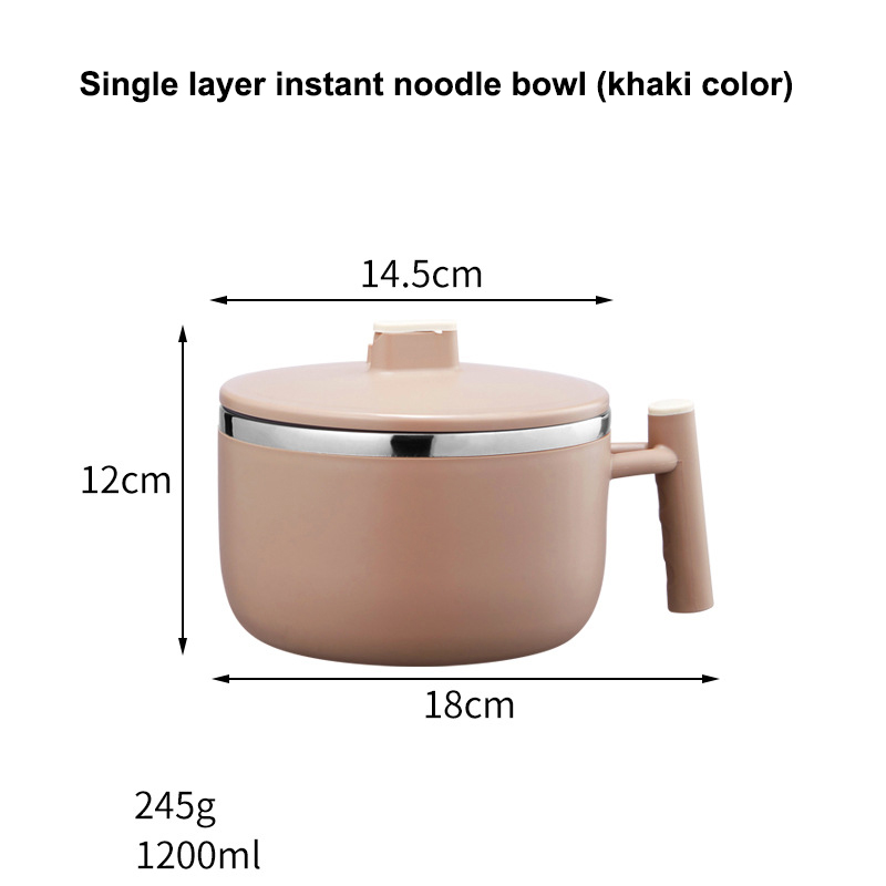 Bowl lunch box Lunch box 304 stainless steel Lunch box with lid Office lunch box Round Household rice bowl Stainless steel bowl lunch box