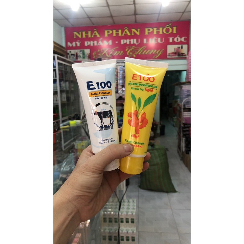 Sữa rửa mặt E100 Bò, nghệ 80ml (Nha đam)