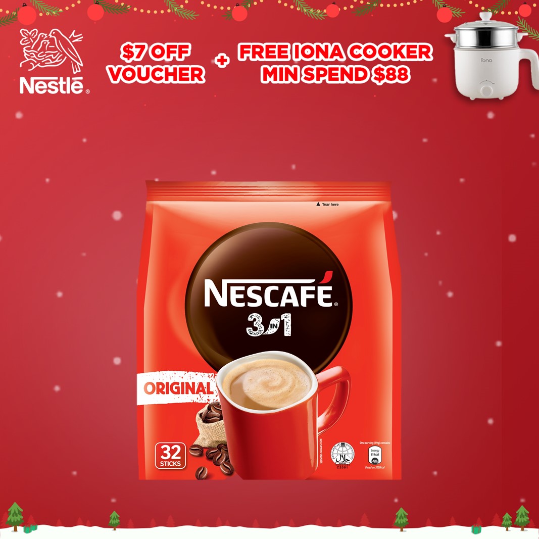 Packs Nescaf 3-in-1 ORIGINAL Premix Instant Coffee Single Serve Packets ...