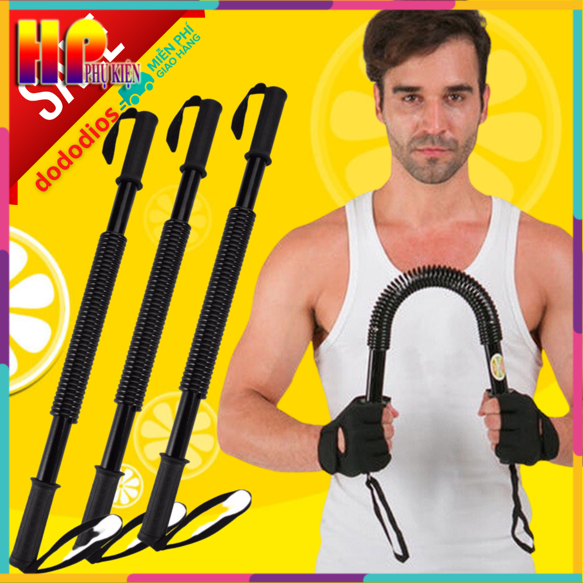 Thanh lò xo tập cơ tay, lò xo tập cơ tay, thanh lò xo 20kg, gậy lò xo tập gym, kìm bóp tập cơ tay, lò xo tập gym, gậy tập tay lò xo, gậy lò xo 100kg Gậy bẻ tập cơ tay lò xo đàn hồi Titan 20kg, 30kg, 40kg, 50kg, 60kg kháng lực tập gym