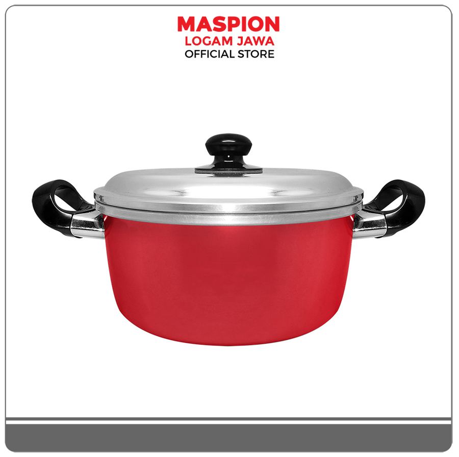 Dutch Oven Maslon Ebonit Handle Glass Cover – Maspion Logam Jawa