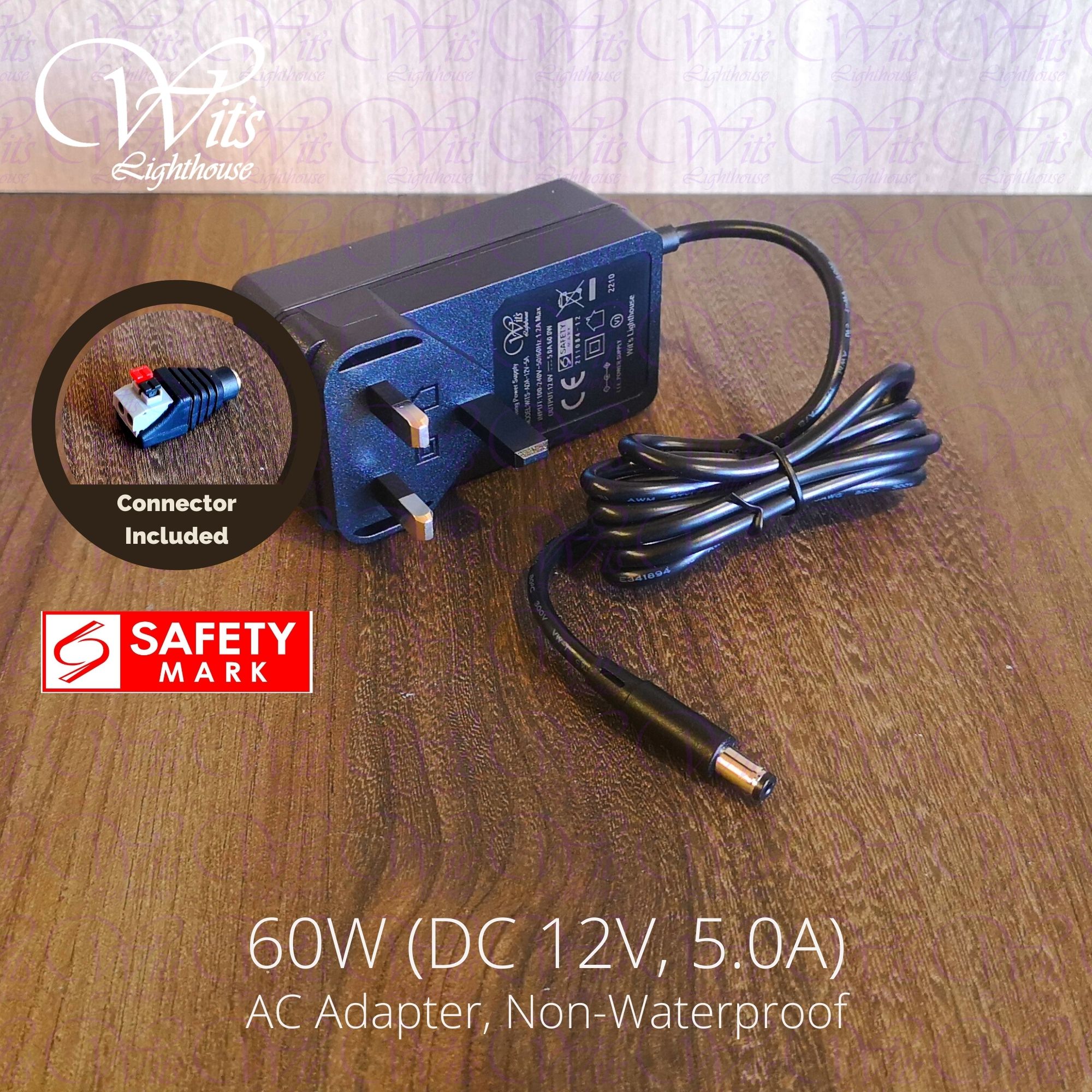 AC 100-240V to DC 12V 5A Power Supply Adapter Switching 5.5mm x