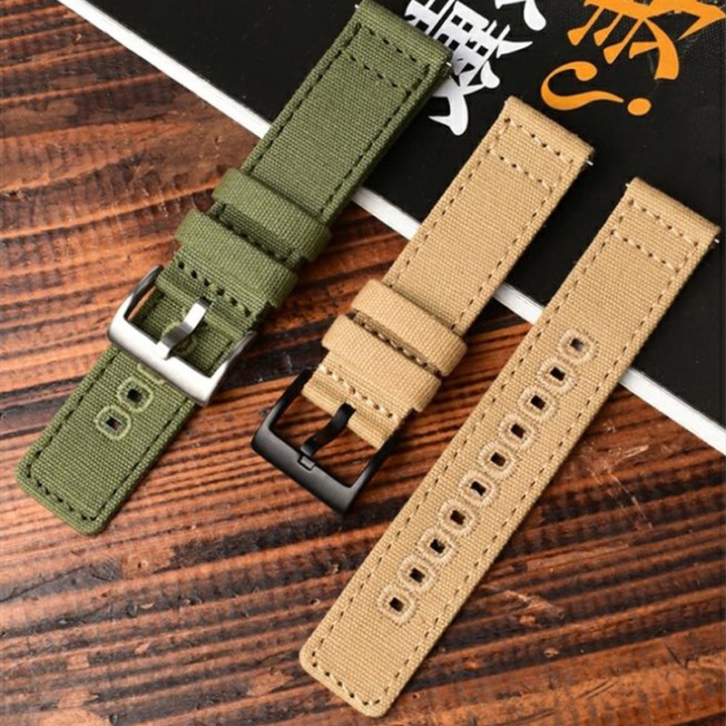 Quick Release Canvas Watch Straps Nylon Watch Band 18mm 20mm 22mm
