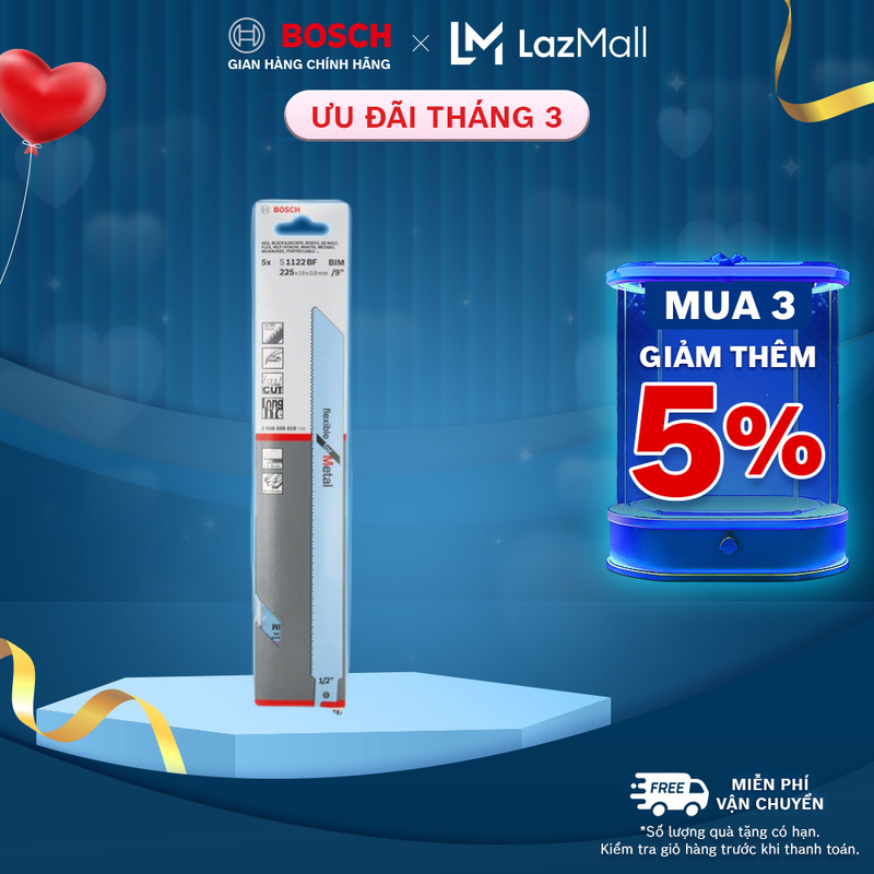 Lưỡi cưa kiếm S Bosch (Bộ 5 lưỡi)