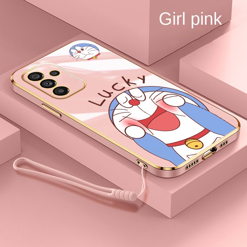 Samsung%20Galaxy%20A06%20A16%20Glossy%20Lucky%20Doraemon%20Casing%20Square%20Edges%20Plating%20Back%20TPU%20Soft%20Case%20Cover%20-%20Image%202