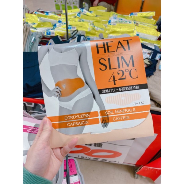 MIẾNG DÁN TAN MỠ HEAT SLIM 42 độ c Nhật bản