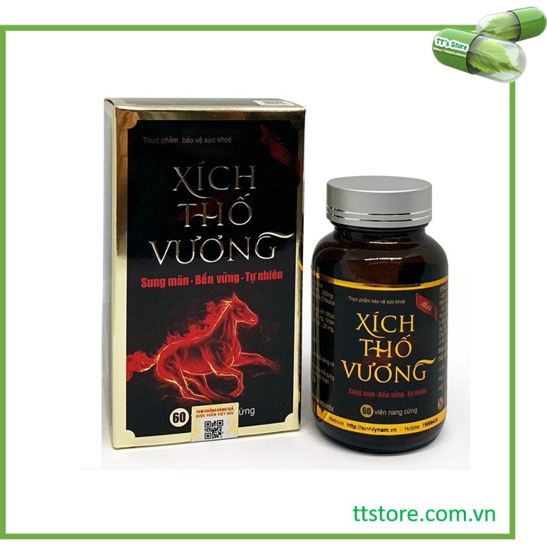 Viên uống xích thố vương, lọ 60 viên, hộp 20 viên