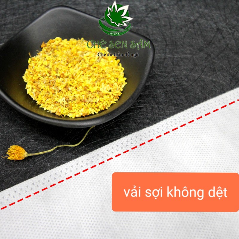 100 Túi Lọc Trà ( 7x9 CM ), Thảo Dược, Cà Phê Có Dây Rút Chất Liệu Vải Không Dệt - HVL TEA
