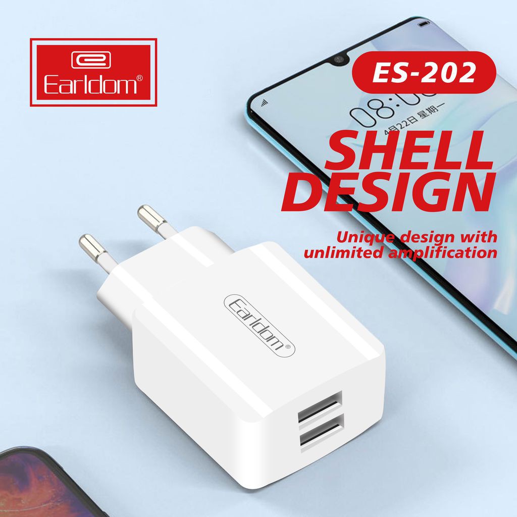 Củ sạc nhanh chính hãng Earldom ES-202 ( 2.4A)