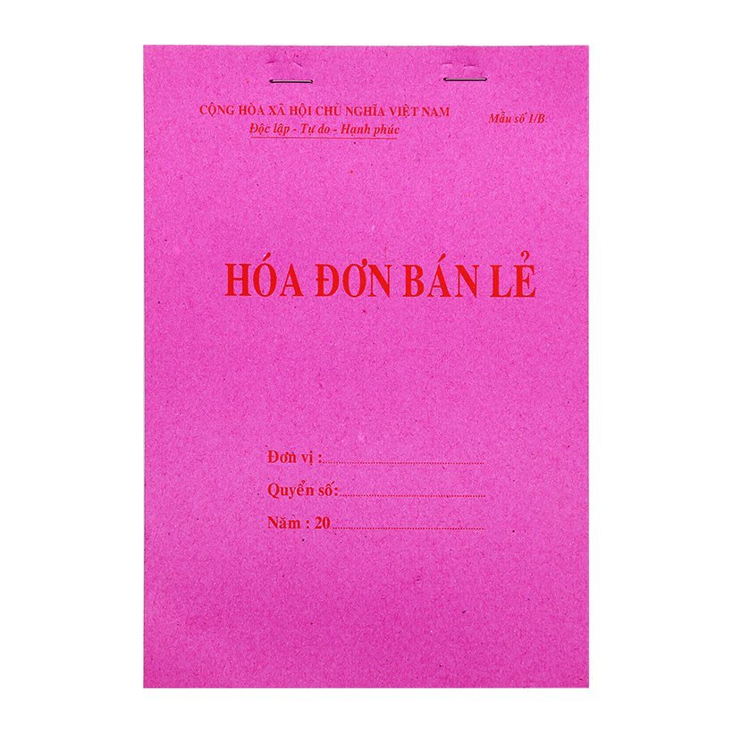 Hóa đơn bán lẻ A5/ A4 ( loại 1 liên/ 2 liên/ 3 liên)