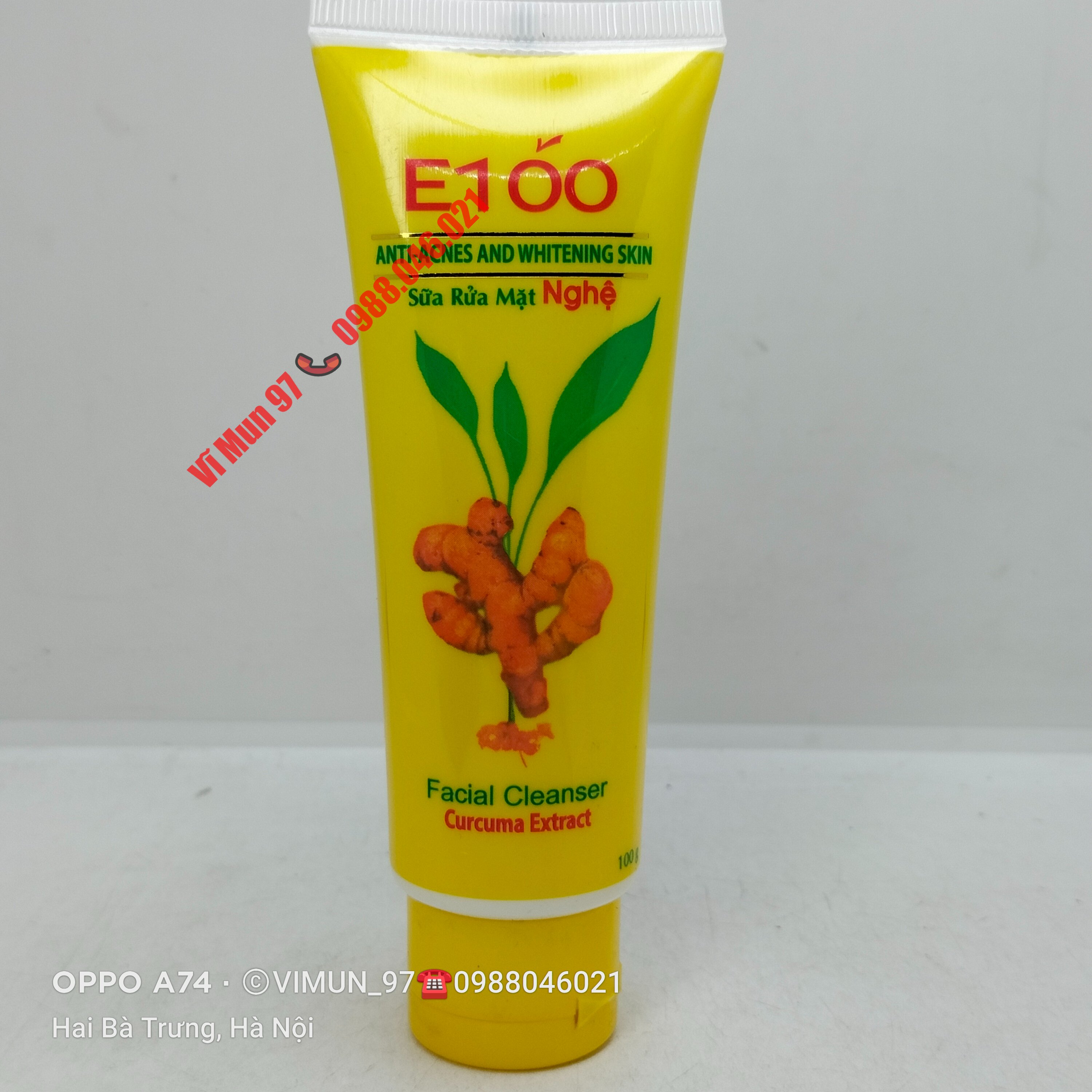 Sữa rửa mặt nghệ E100 tuýp 100g