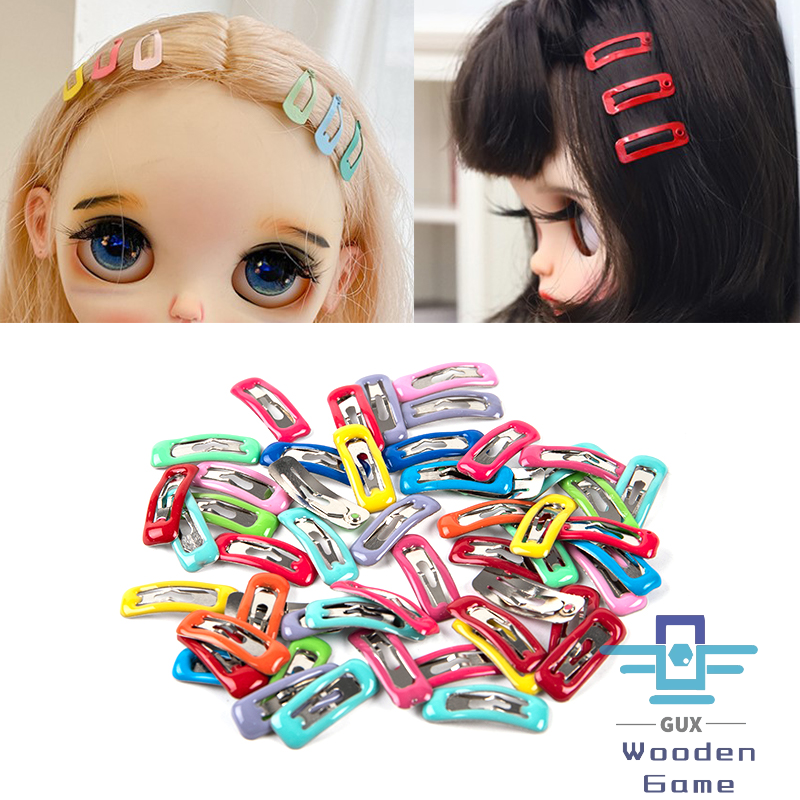 Woo 10 phụ kiện búp bê blyth cái/bộ kẹp búp bê 1/6 1/12 ob11 kẹp tóc mini 2cm