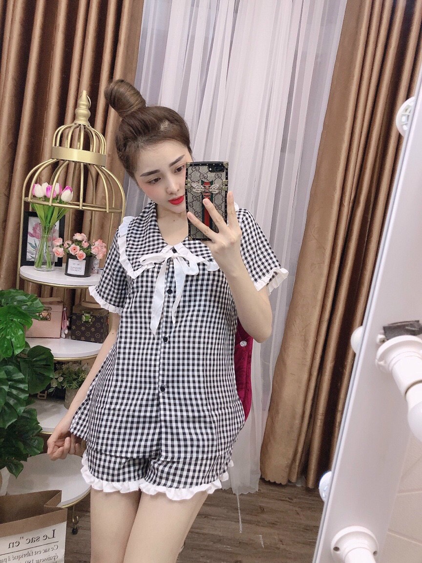 Set bộ đồ mặc nhà ngắn nữ siêu xinh / thoải mái mát mẻ pham tien store