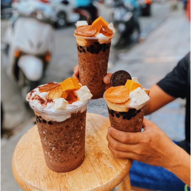 Set nguyên liệu Milo dầm trân châu - pudding