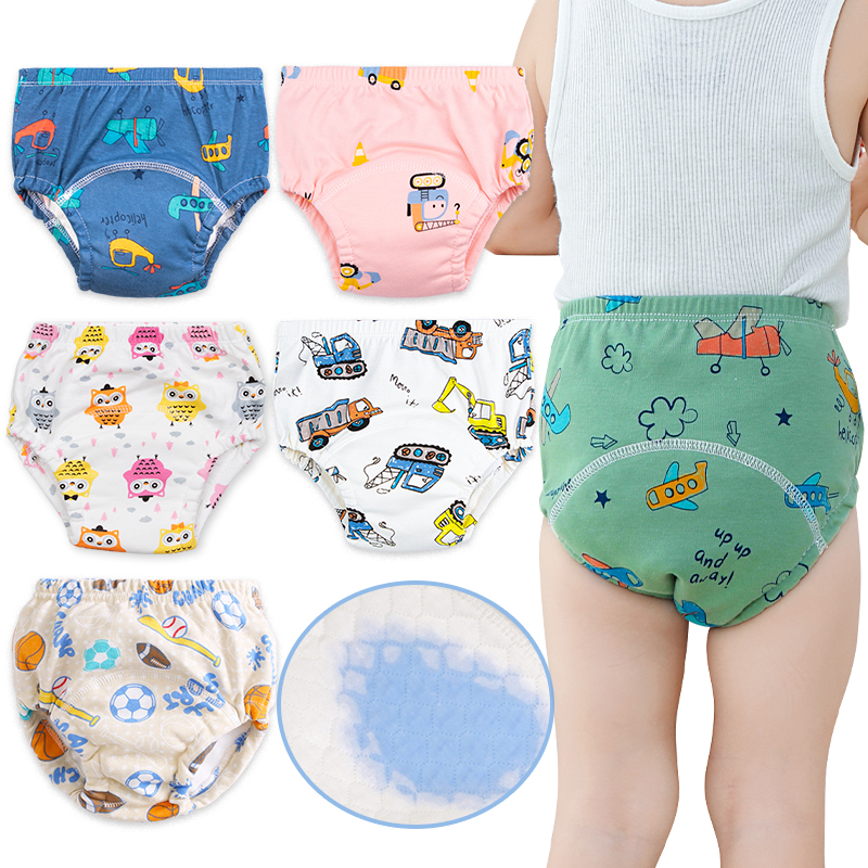 Baby Train Pants Baby Cloth Diapers Grade A+ Cotton Strong Absorbency