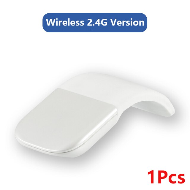 ZZOOI 1Pcs/2Pcs Folding Wireless/ Bluetooth Mouse Arc Touch Computer Mute Mouse Ergonomic Slim Laser Mice For MAC/OS Windows Microsoft