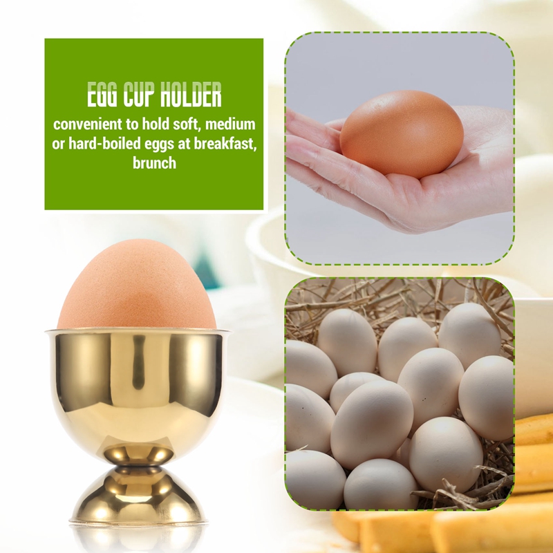 Egg Cups Set Stainless Steel Eggs Hard Boiled Eggs and Soft Tray Tool Holders Kitchen