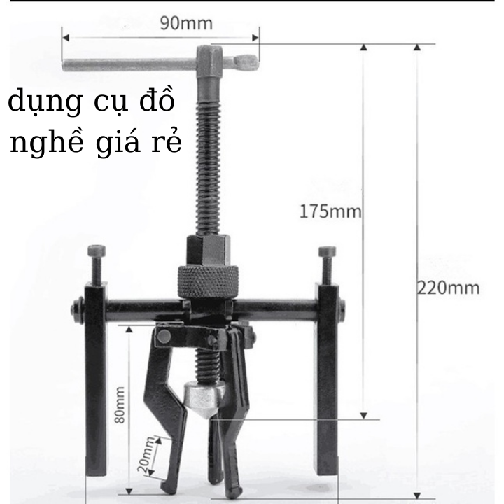 Cảo 3 chấu, Vam 3 càng (12-38mm) - Vam mở bi trong