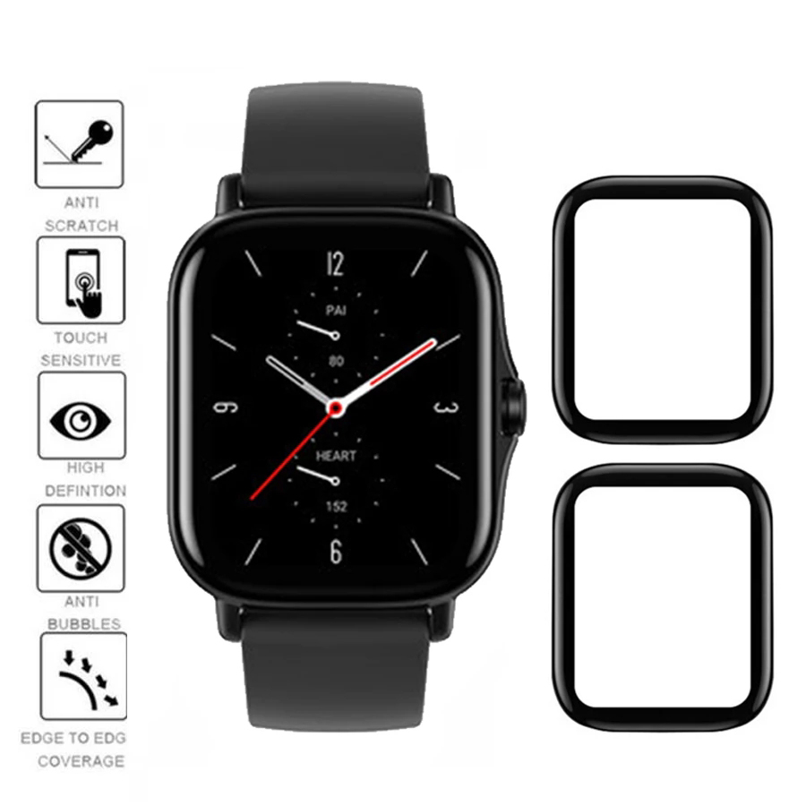 3D PMMA miếng bảo vệ màn hình Bảo Hiểm Đầy Đủ Cho Huami AMAZFIT GTS 2E GTS2 Mini GTS3 Smartwatch miếng bảo vệ màn hình